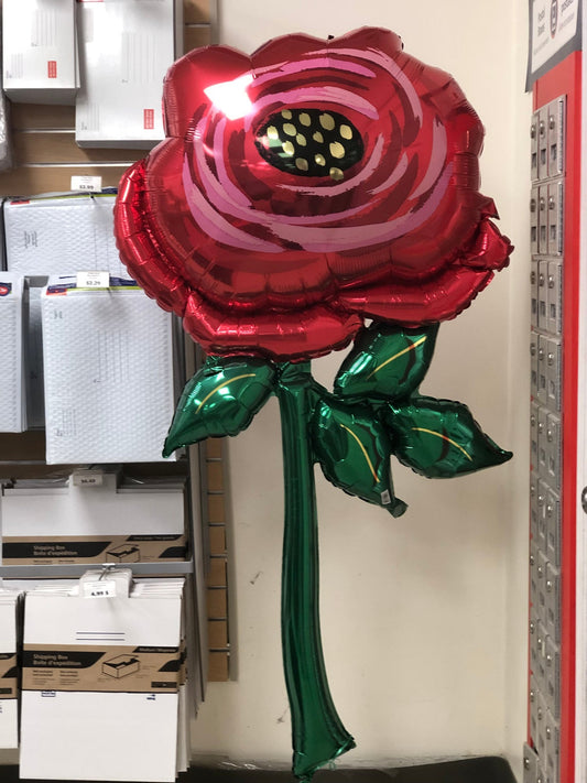 Valentine's Day Balloon Rose 4Ft springbank-balloons