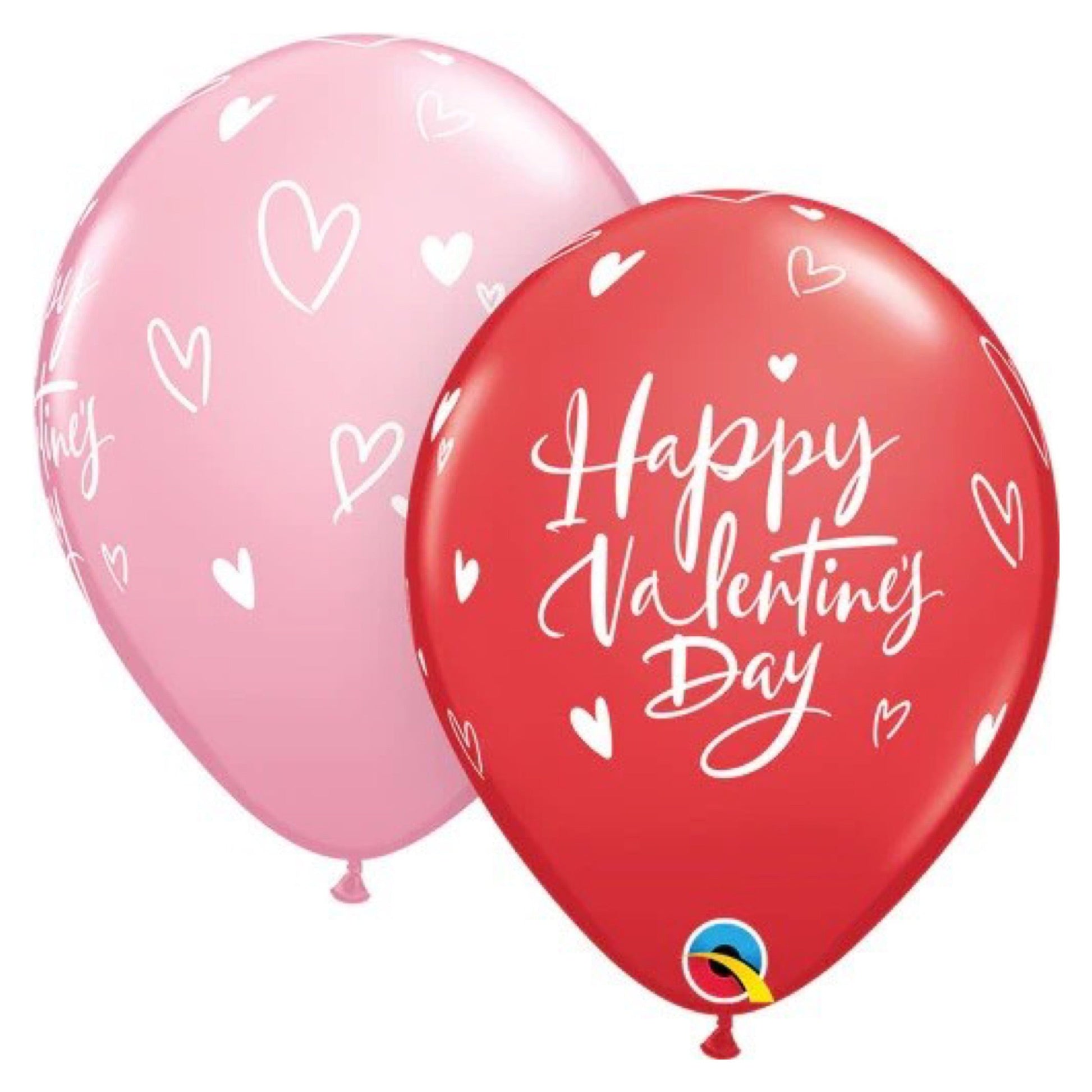 Valentine’s Day Casual Script Red and Pink springbank-balloons